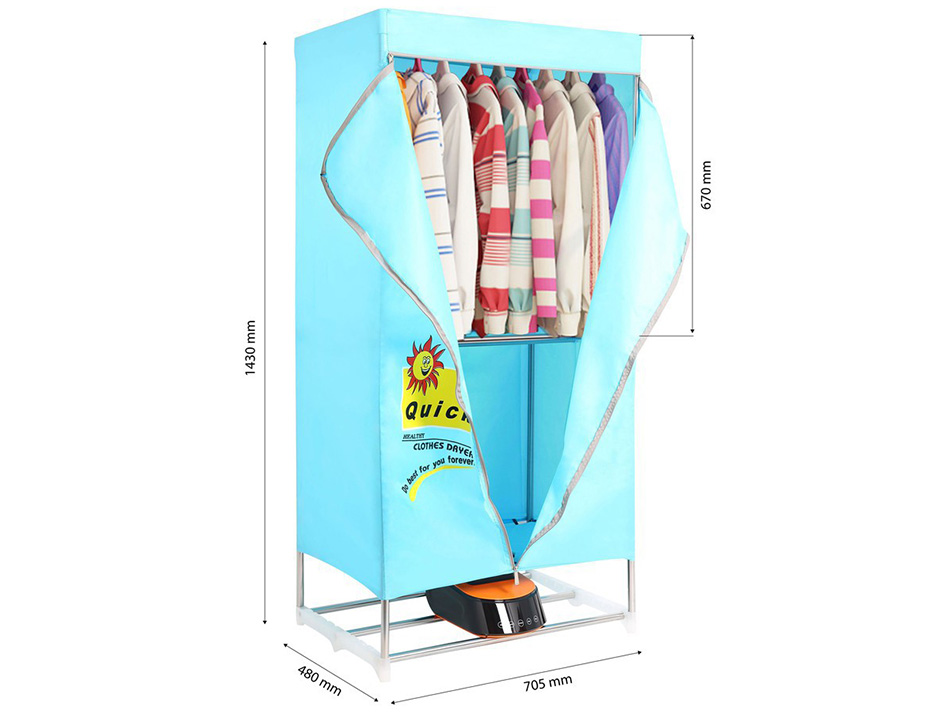 Tủ sấy quần áo hình chữ nhật H&E HE-01 1500W
